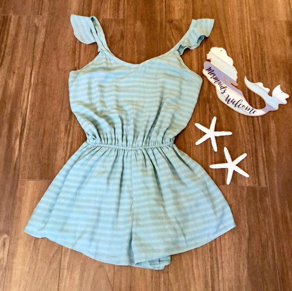 LAST ONE ❗CURRENT AIR Anthro Chic Seafoam Romper - Picture 6 of 6